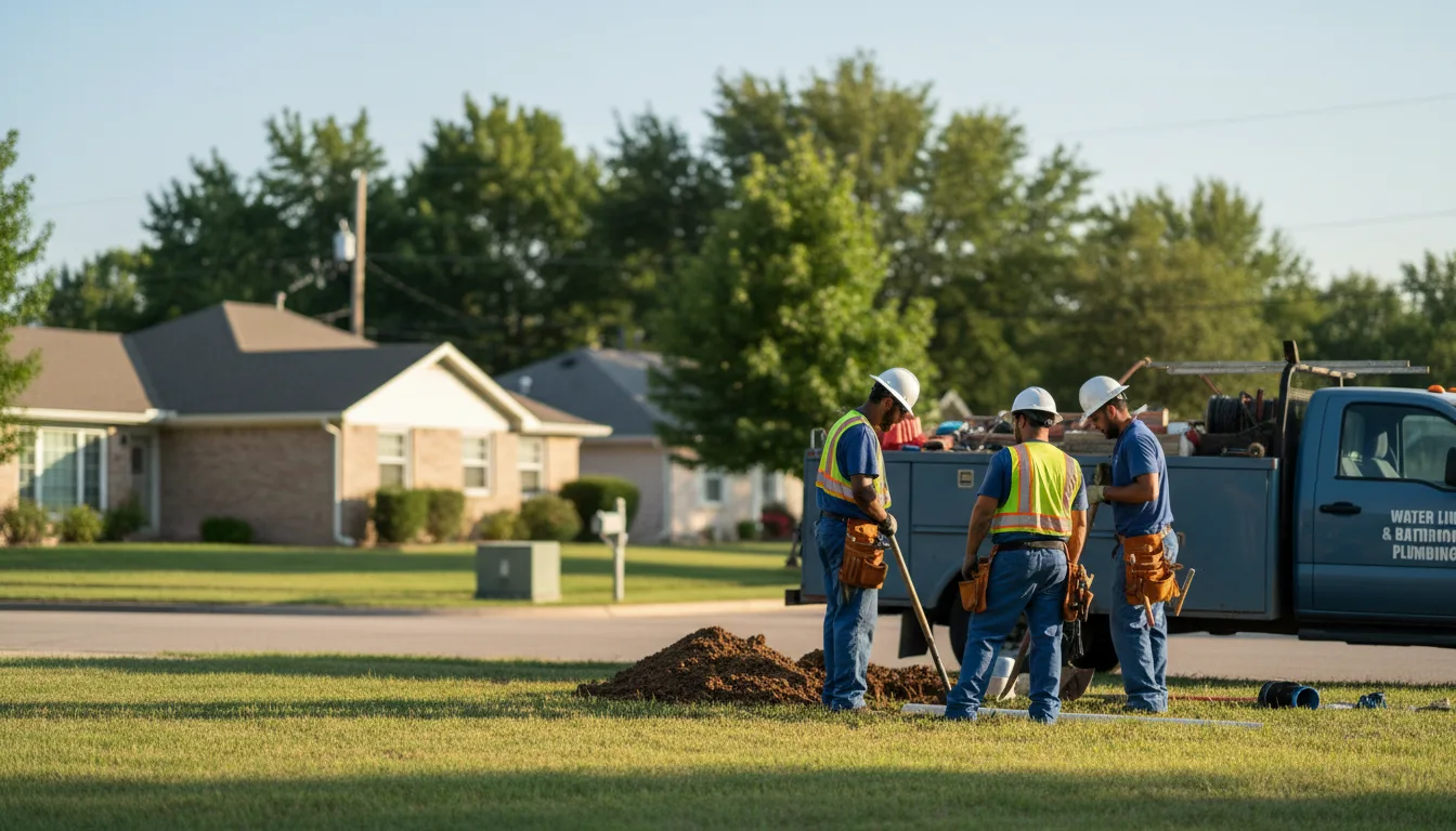 Residential water line and bathroom plumbing service in Hazel, KY